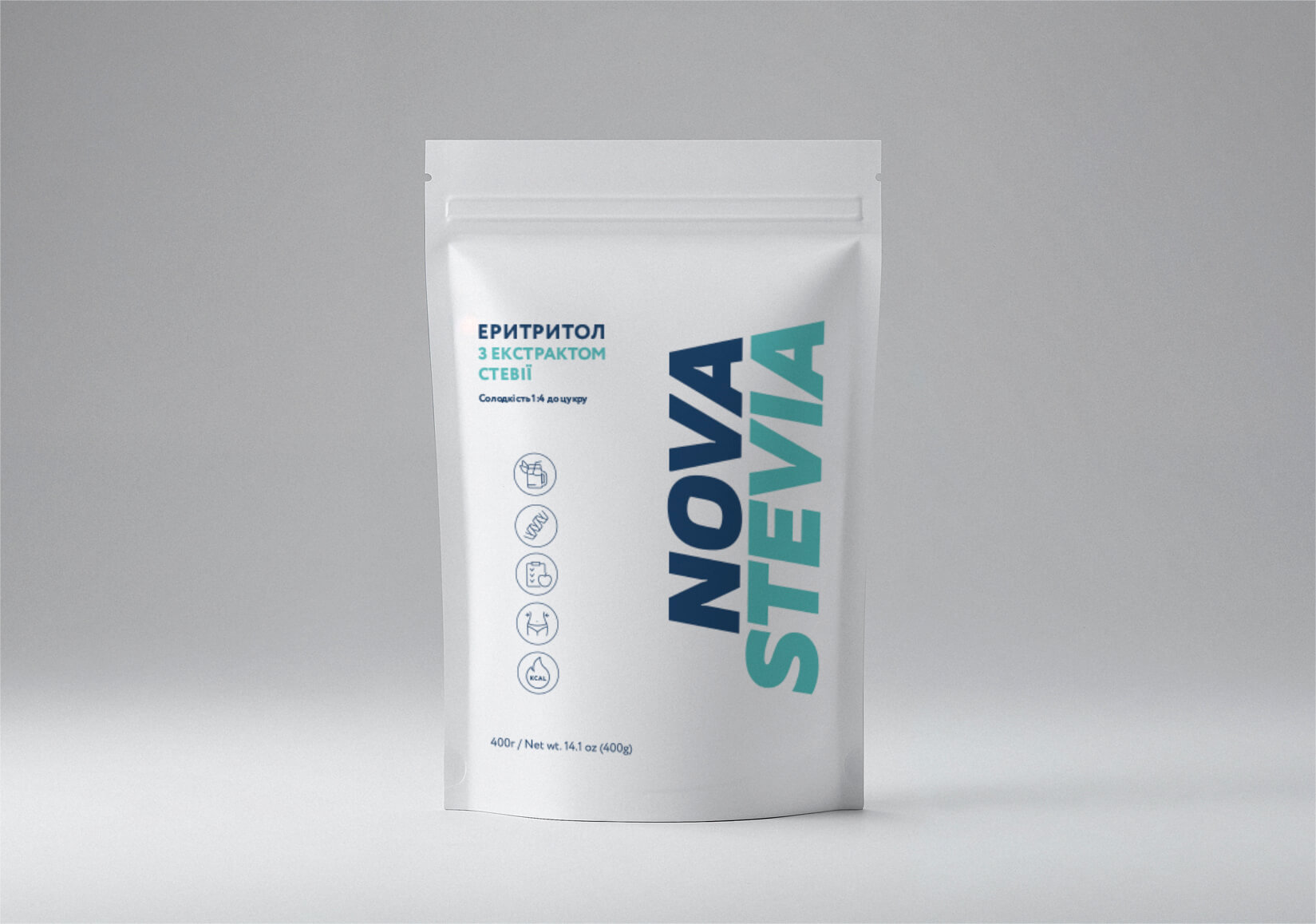 Еритритол + Стевія 1:4 Nova Stevia підсолоджувач 400 г